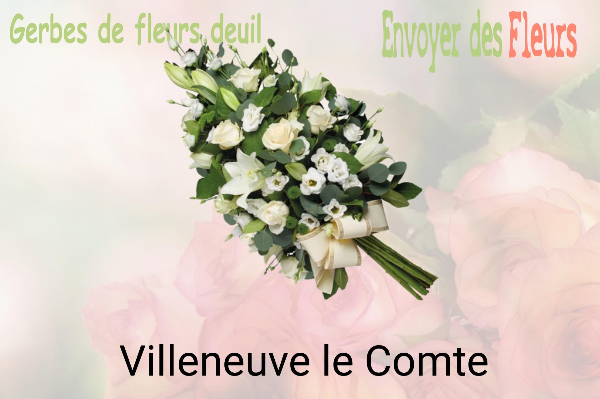 Gerbe de fleurs de deuil livrée à Villeneuve-le-Comte